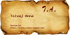 Tolvaj Anna névjegykártya
